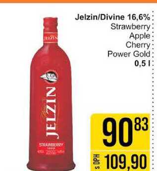 Jelzin/Divine 16,6% Strawberry Apple Cherry Power Gold 0,5l