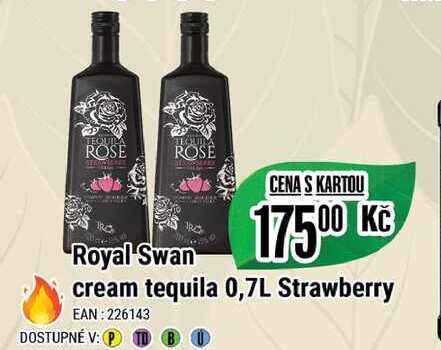 Royal Swan cream tequila 0,7L Strawberry