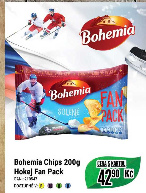Bohemia Chips 200g Hokej Fan Pack  