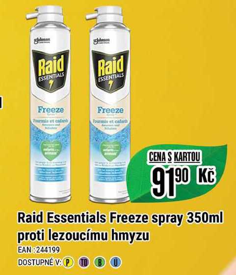 Raid Essentials Freeze spray 350ml proti lezoucímu hmyzu 