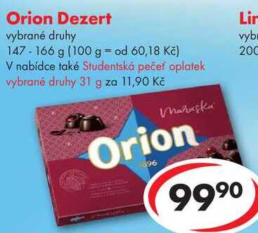 Orion Dezert, 147 - 166 g  