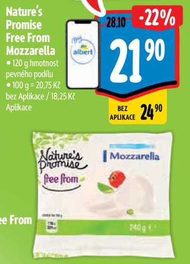 Nature's Promise Free From Mozzarella, 120 g
