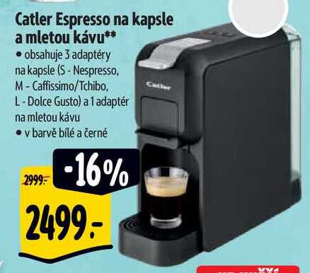 Catler Espresso na kapsle a mletou kávu