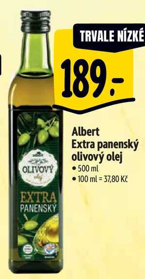 Albert Extra panenský olivový olej, 500 ml