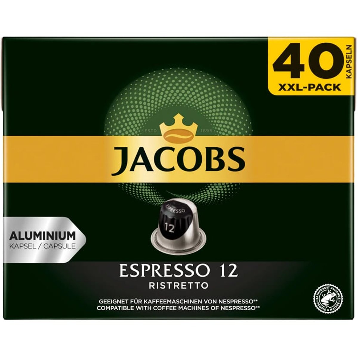 Jacobs Espresso Ristretto kávové kapsle XXL balení
