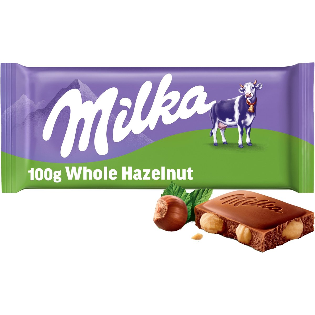 Milka Čokoláda oříšková mléčná, celé lískové ořechy