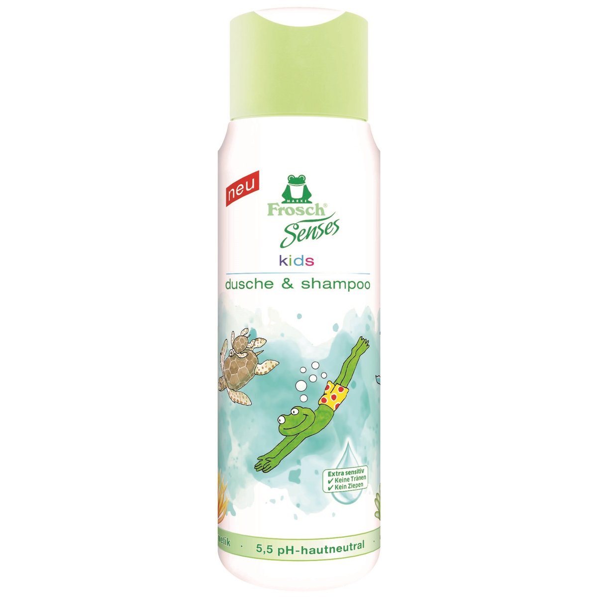 Frosch Sprchový gel a šampon pro děti, zelený