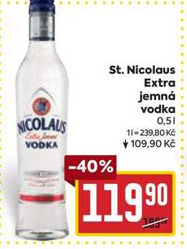 St. Nicolaus Extra jemná vodka 0,5l