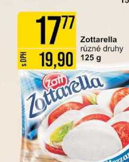 Zottarella rúzné druhy 125 g 
