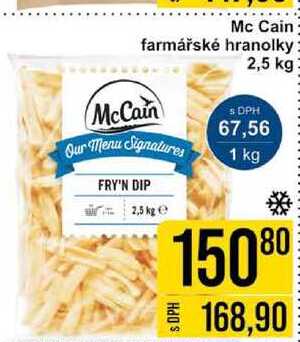 Mc Cain farmářské hranolky 2,5kg