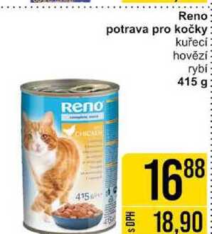 Reno potrava pro kočky kuřecí hovězí rybi 415 g