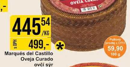 Marqués del Castillo Oveja Curado ovčí sýr 1kg