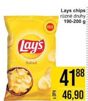 Lay's Lays chips různé druhy 190-200 g