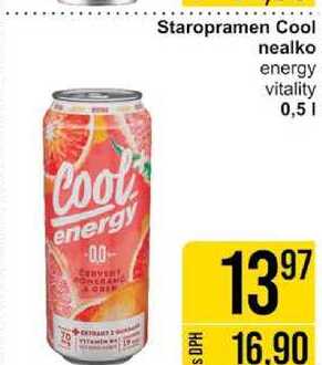 Staropramen Cool nealko energy vitality 0,5l