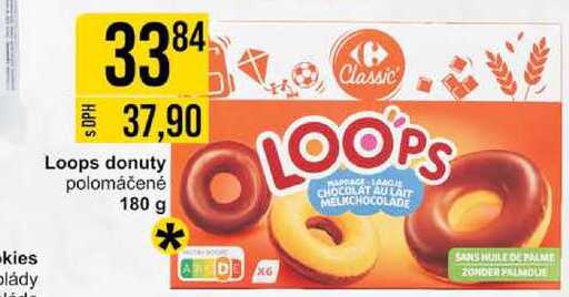 Loops donuty polomáčené 180 g