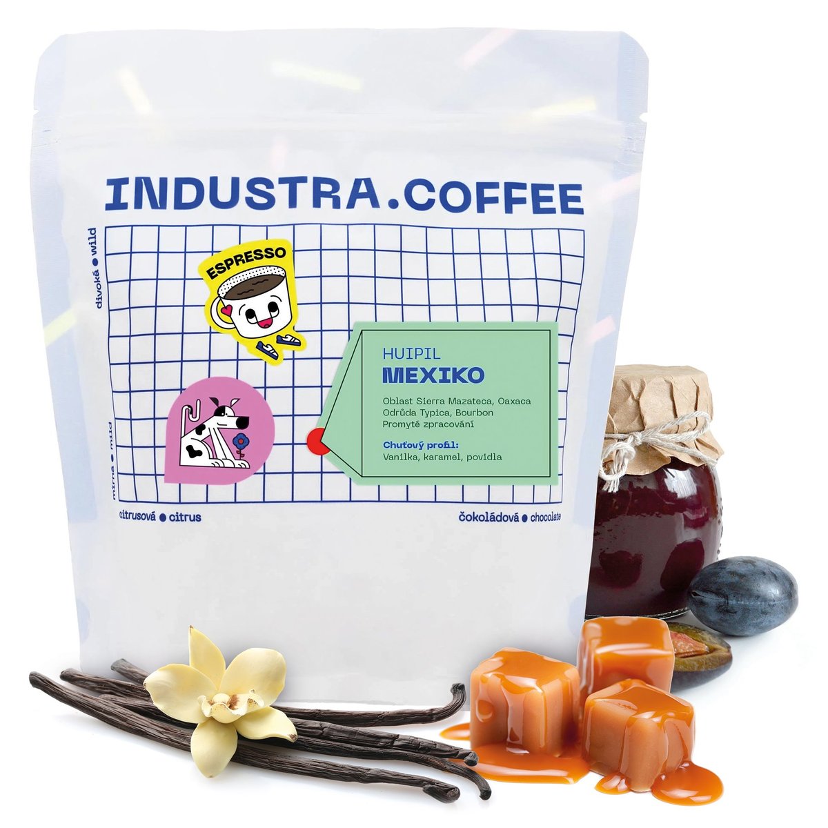 Industra.Coffee Mexiko Huipil zrnková káva