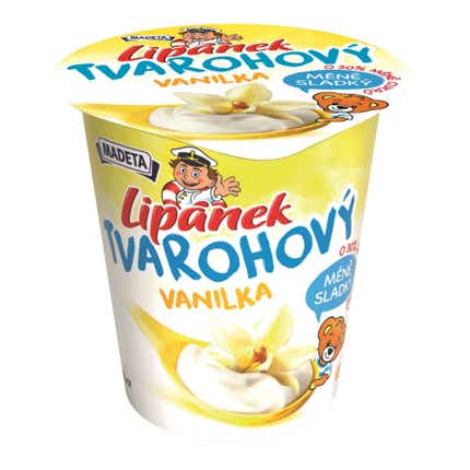 Madeta Lipánek tvarohový vanilka se sníženým obsahem cukru