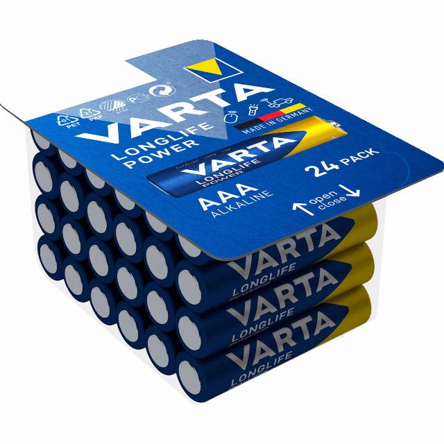 VARTA Alkalické baterie AAA 24 kusů v balení