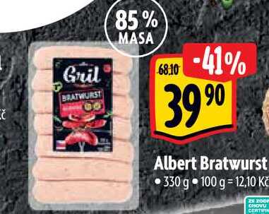  Albert Bratwurst 330 g 