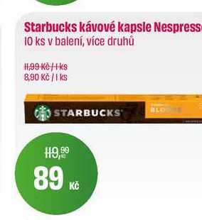 Starbucks kávové kapsle Nespress 10 ks