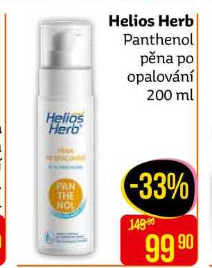 Helios Herb Panthenol pěna po opalování 200 ml 