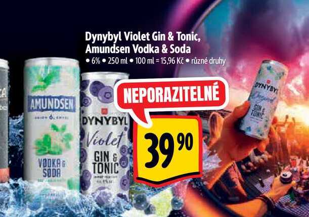 Dynybyl Violet Gin & Tonic, Amundsen Vodka & Soda • 6%  250 ml  