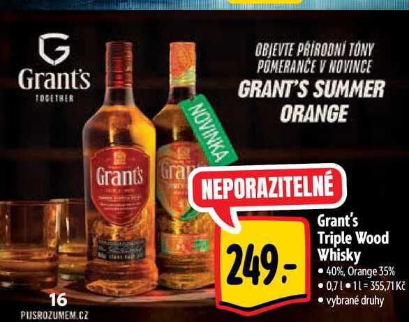   Grant's Triple Wood Whisky 0,7 l