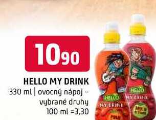 Hello my drink 330 ml ovocný nápoj vybrané druhy 