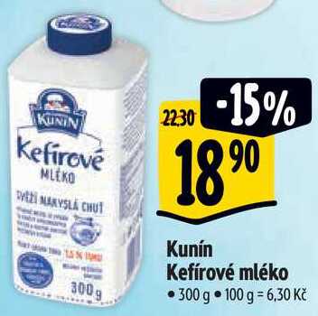 Kunín Kefírové mléko, 300 g 