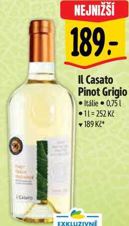 Il Casato Pinot Grigio, 0,75 l