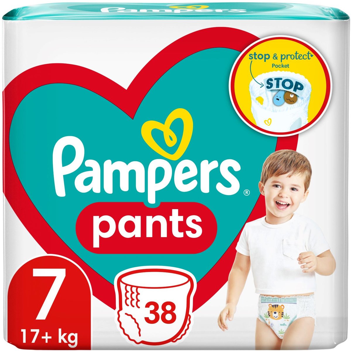 Pampers Pants plenkové kalhotky 7 (17+ kg)