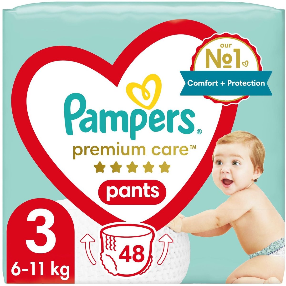 Pampers Pants Premium care plenkové kalhotky 3 (6–11 kg)