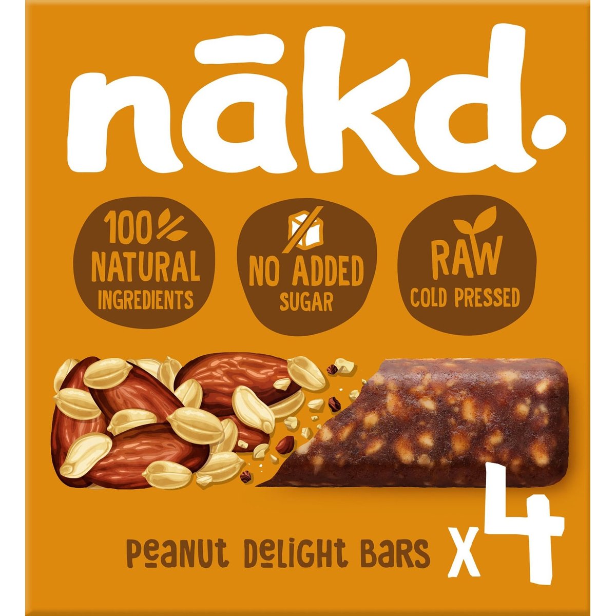 NAKD Peanut Delight RAW tyčinky z ovoce a arašídů 4×35 g
