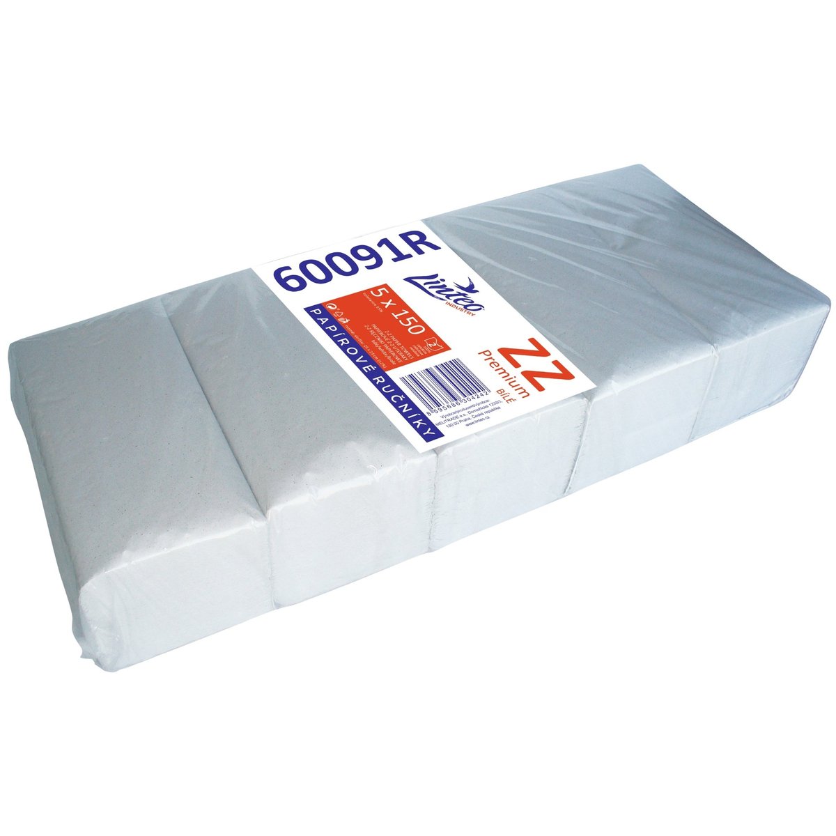 Linteo ZZ papírové ručníky 2vrstvé, 5×150 ks