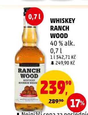 WHISKEY RANCH WOOD, 0,7 l