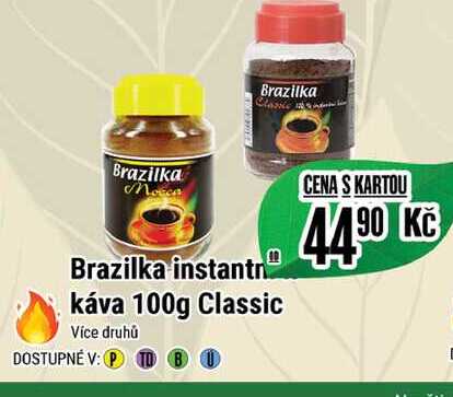Brazilka instantn káva 100g Classic 