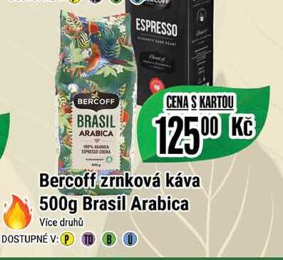 Bercoff zrnková káva 500g Brasil Arabica