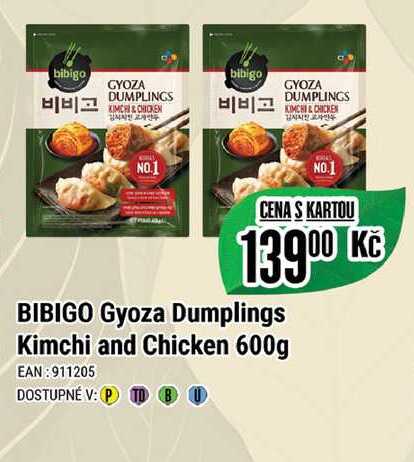 BIBIGO Gyoza Dumplings Kimchi and Chicken 600g 