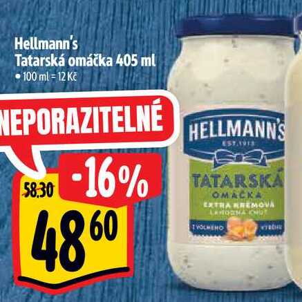 Hellmann's Tatarská omáčka, 405 ml