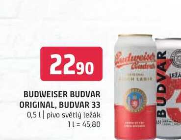 Budweiser Budvar B:Classic světlé výčepní pivo 0,5l 