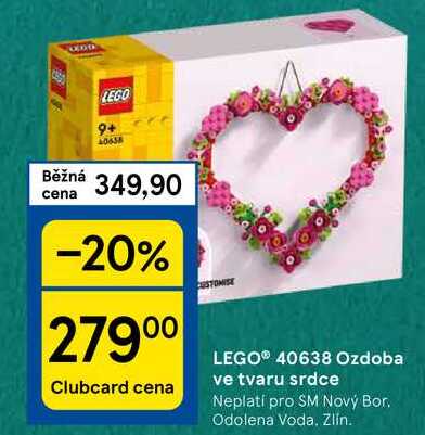 LEGO® Ozdoba ve tvaru srdce, 1 ks