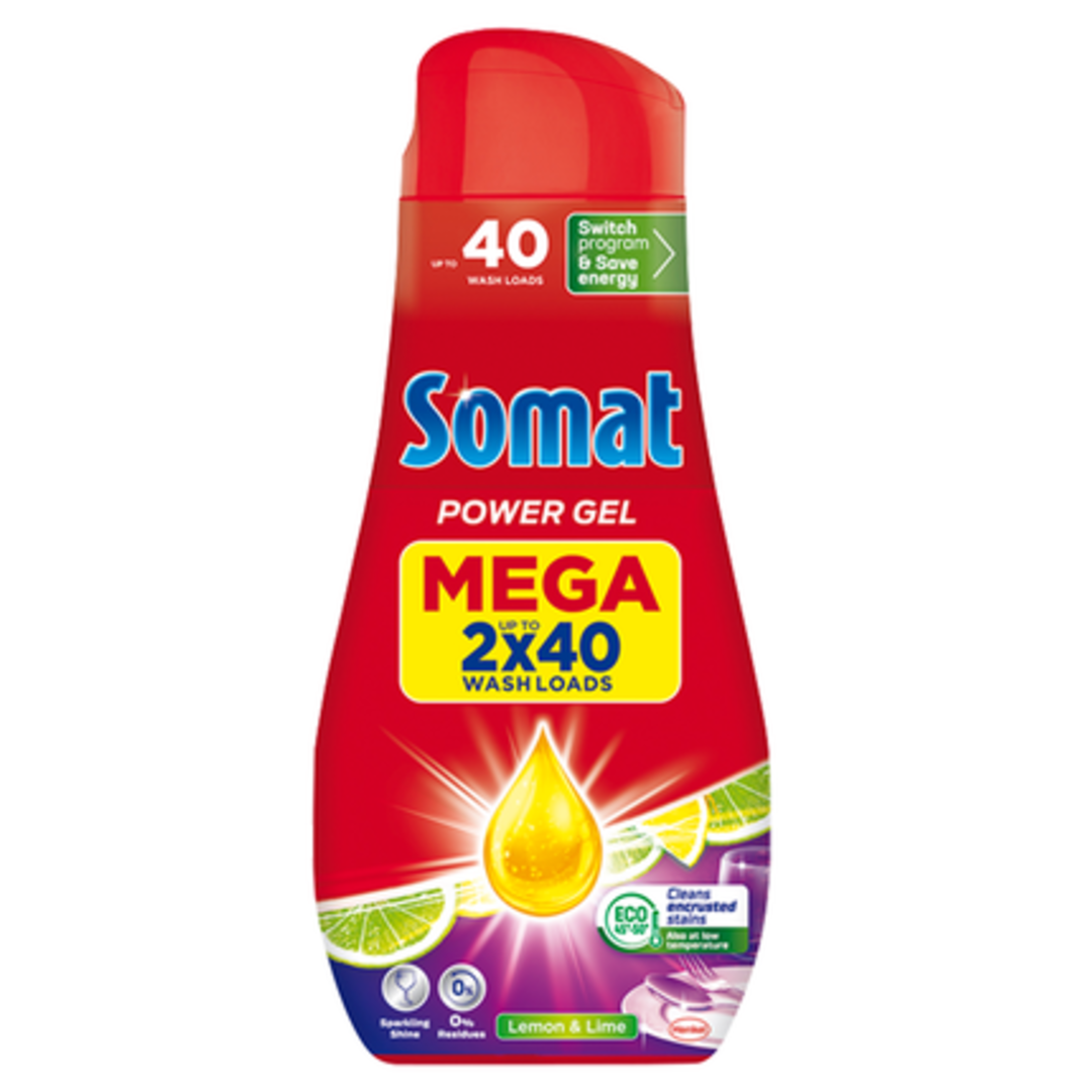 Somat All-in-1 gel do myčky Lemon & Lime 1,440l