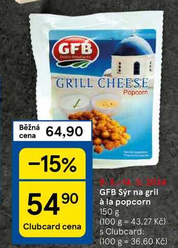 GFB Sýr na gril à la popcorn, 150 g 