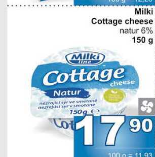 Milki Cottage cheese natur 6% 150 g 