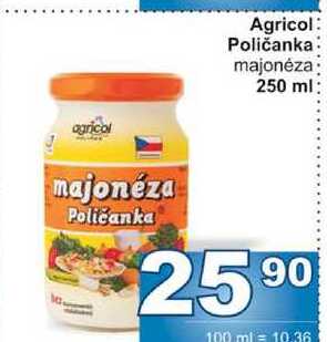 Agricol Poličanka majonéza 250 ml