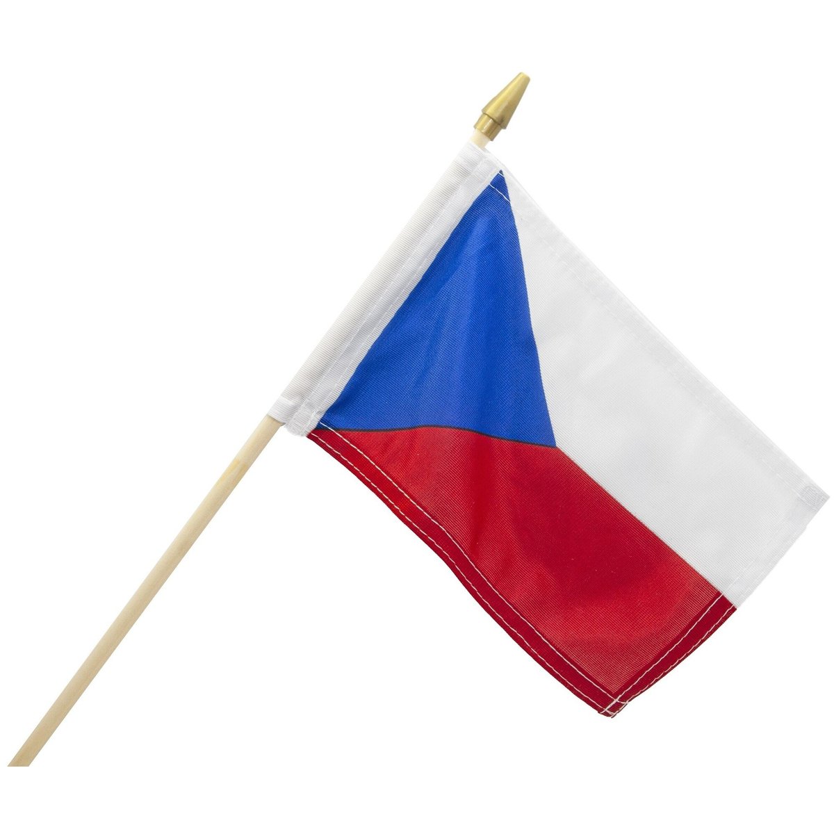 Mávací vlajka ČR s tyčkou 21×14 cm