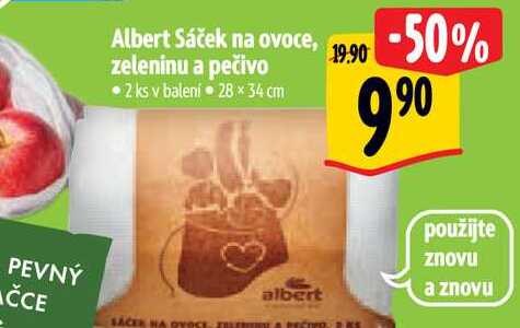 Albert Sáček na ovoce, zeleninu a pečivo • 2 ks  