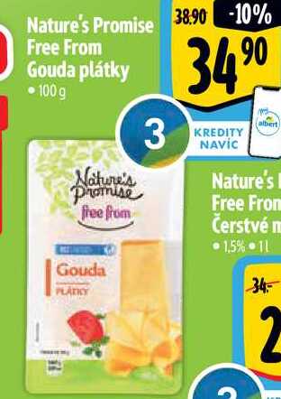   Nature's Free From Gouda plátky 100 g