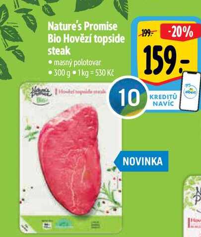 Nature's Promise Bio Hovězí topside steak 300 g