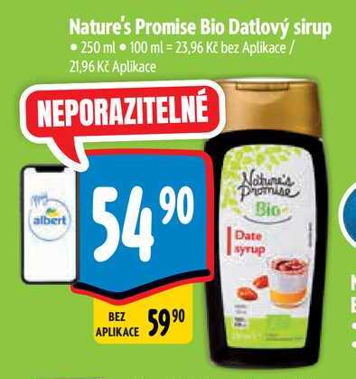 Nature's Promise Bio Datlový sirup •250 ml  